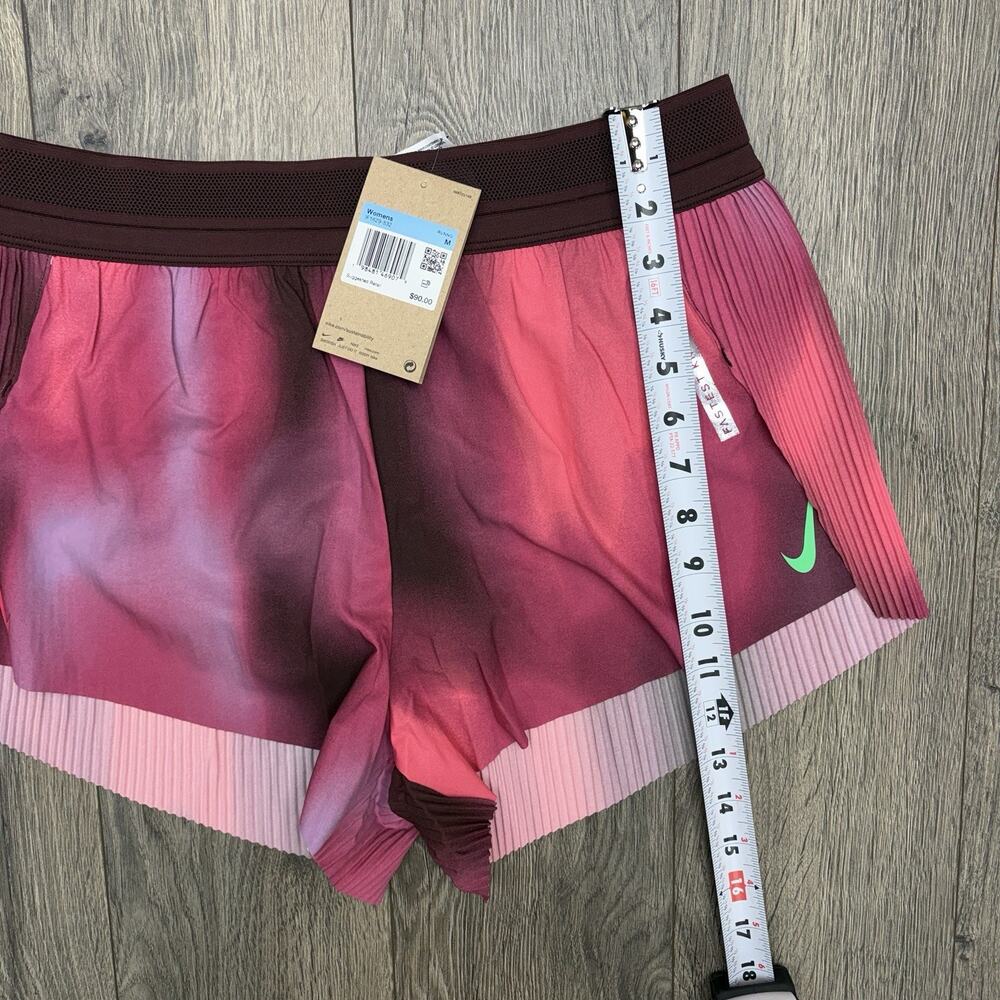 Nike Running Shorts Medium Womens Pink Faith Kipyegon 3" Aero Swift Mid Rise - Picture 3 of 16